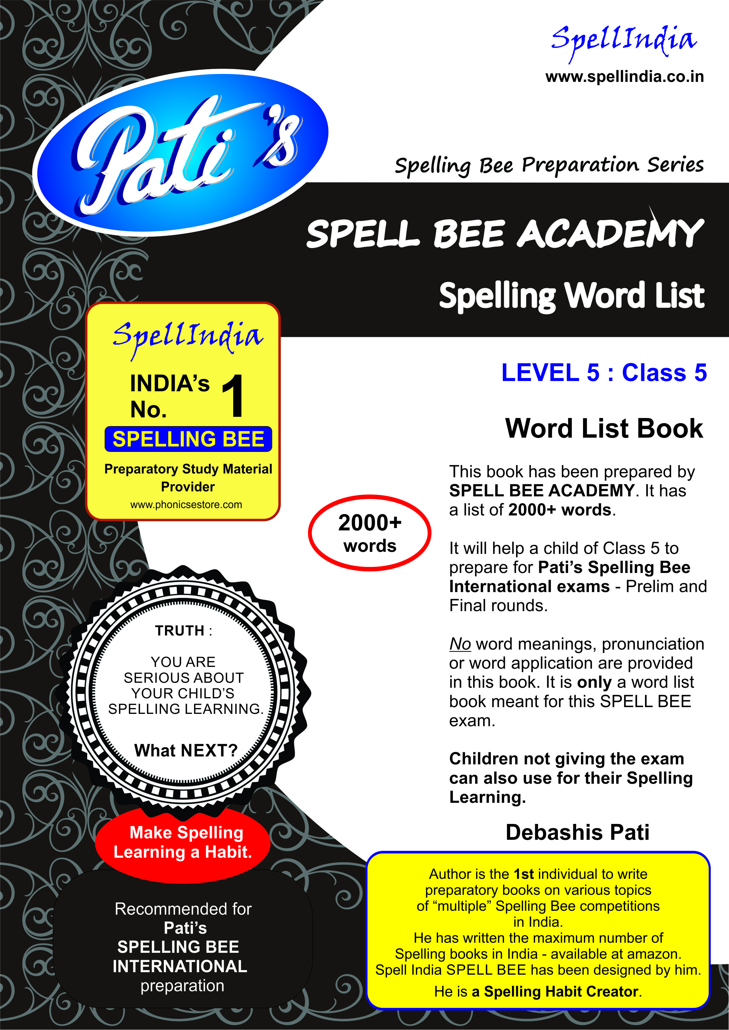 SPELLING COMPEITITON EXAM BOOKS